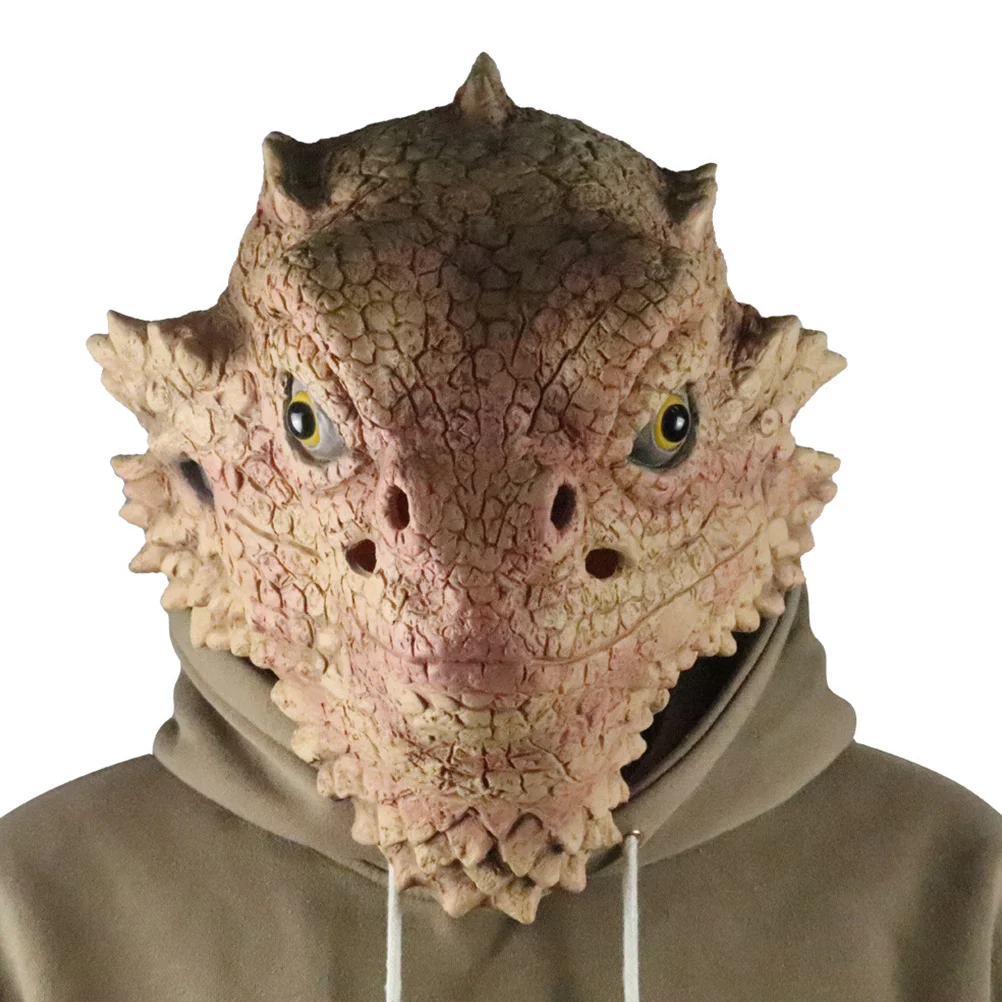 

1pc Lizard Mask Premium Latex Lifelike Animal Head Mask For Halloween Carnival Party Costume Fun Gift Role Play