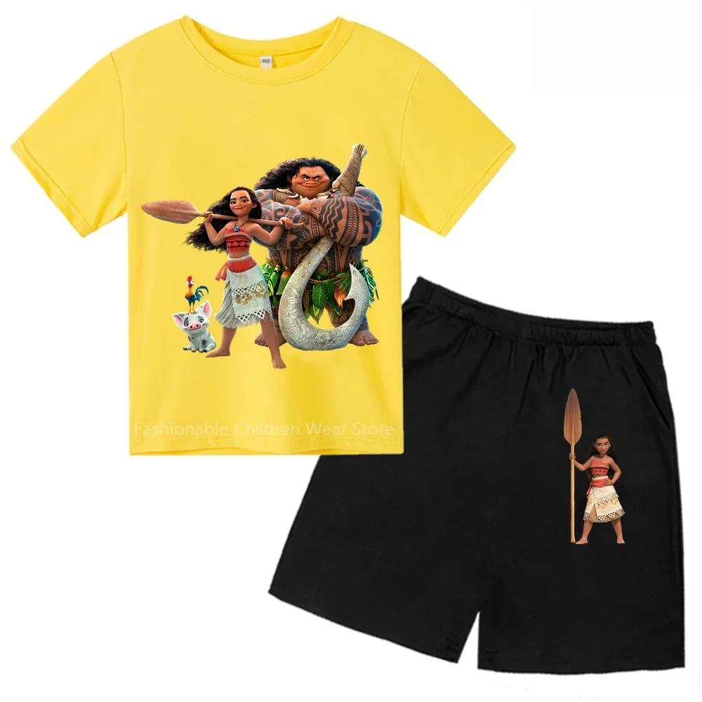 Disney'S Ocean Quest-Ensemble tee-shirt et short pour enfants, 2024 coton, décontracté, amusant, été