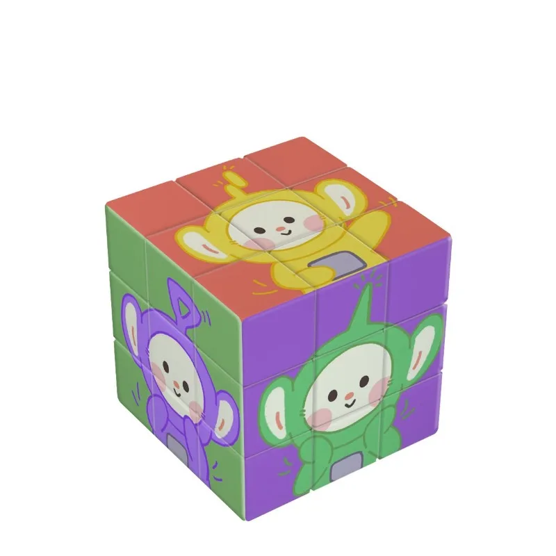 

Teletubbies Cartoon Anime Peripheral Print Cute Rubik's Cube Creative Puzzle Game Toys Children Birthday Gifts