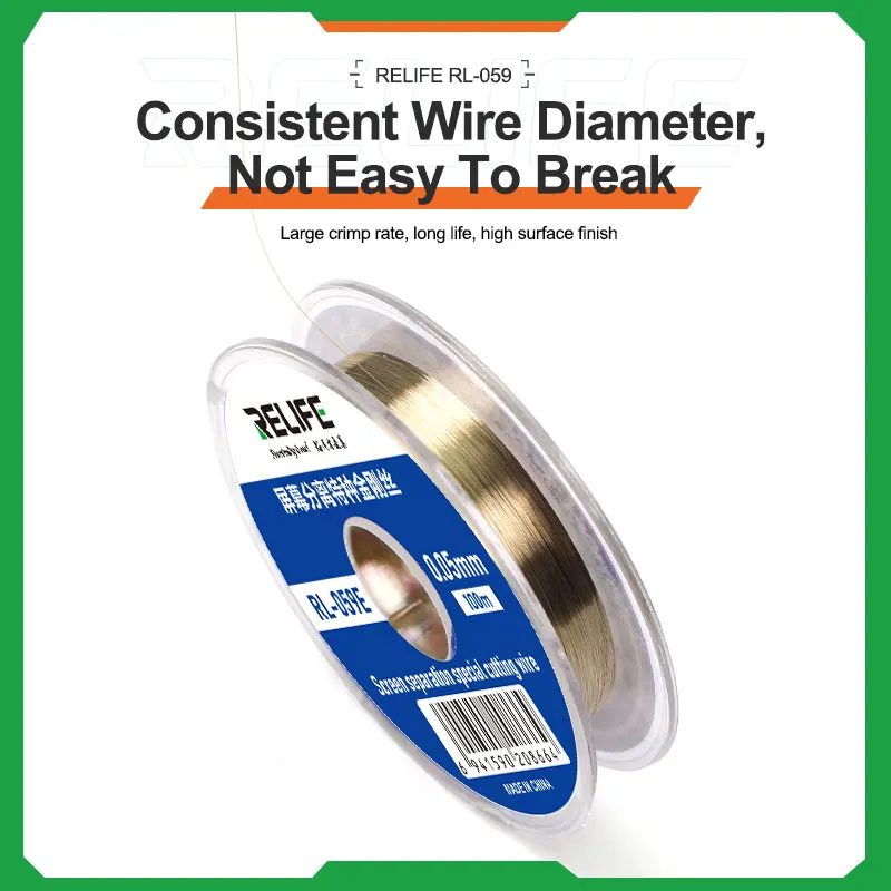 RELIFE SCREEN SEPARATION  SPECIAL CUTTING WIRE RL-059D/E/F High toughness Suitable for LCD/OLED screen separation and cutting