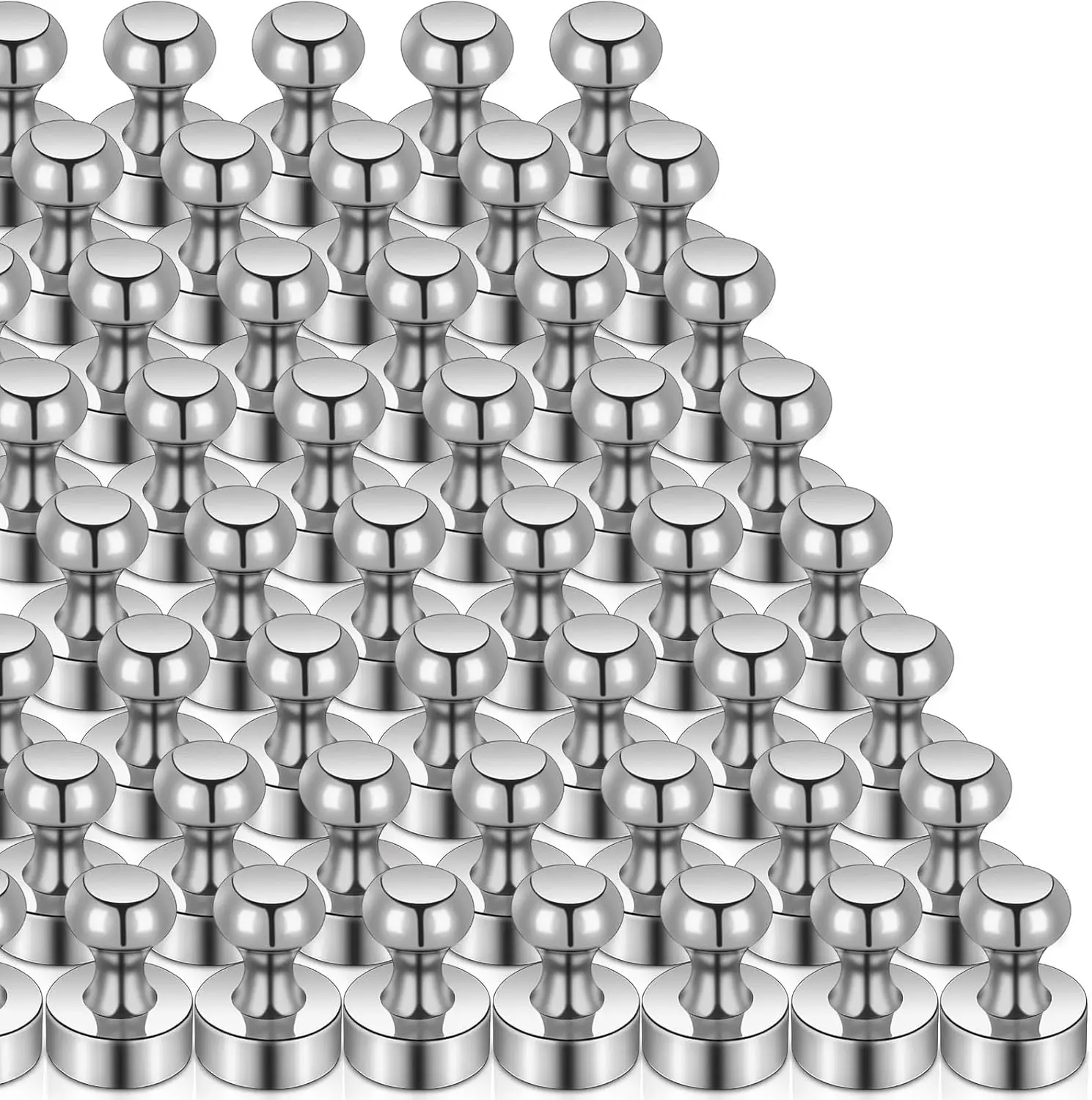 55 peças de ímãs de geladeira, ímãs de geladeira, pequenos ímãs de terras raras, adequados para ímãs de quadro branco