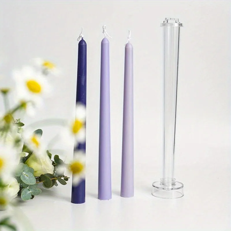

Silicone Candle Molds for DIY Aromatherapy - Long Cylinder-Shaped Craft Wax Mold Set with Varying Diameters for Scented Decor