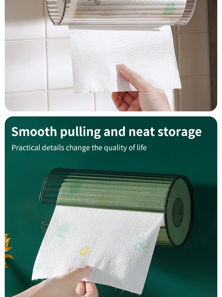 Abwischen und Regale, wasserdicht, kein Stanzen, Papierbox, Wand zum Aufhängen, Stoffbox, Badezimmer, Küche, Einwegartikel – Detail 6