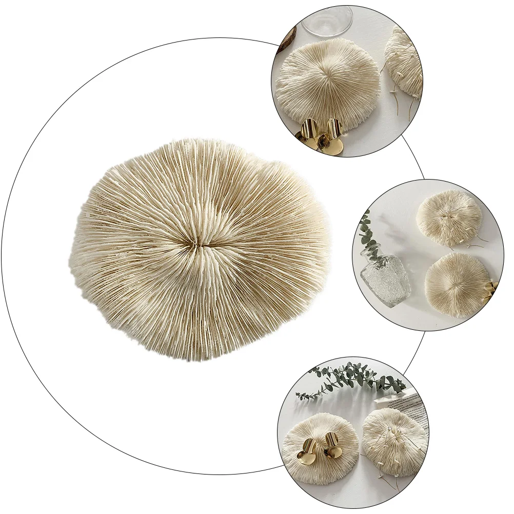 

1pc Mushroom Coral Decoration Home Jewelry Display Craft Model Shaped Artificial Plastic Coral Adornment Decor Elegant Creative