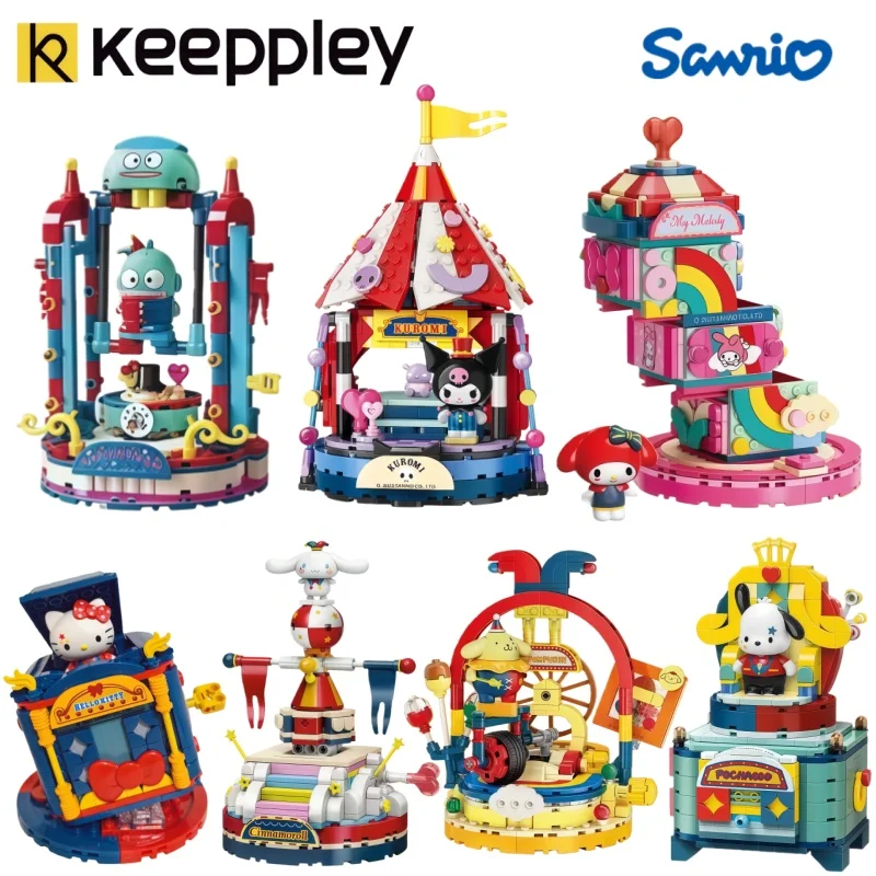

Keeppley Sanrio Magic Circus собранные строительные блоки милый Hangyodon аниме модель игрушки Коллекционный орнамент праздничный подарок