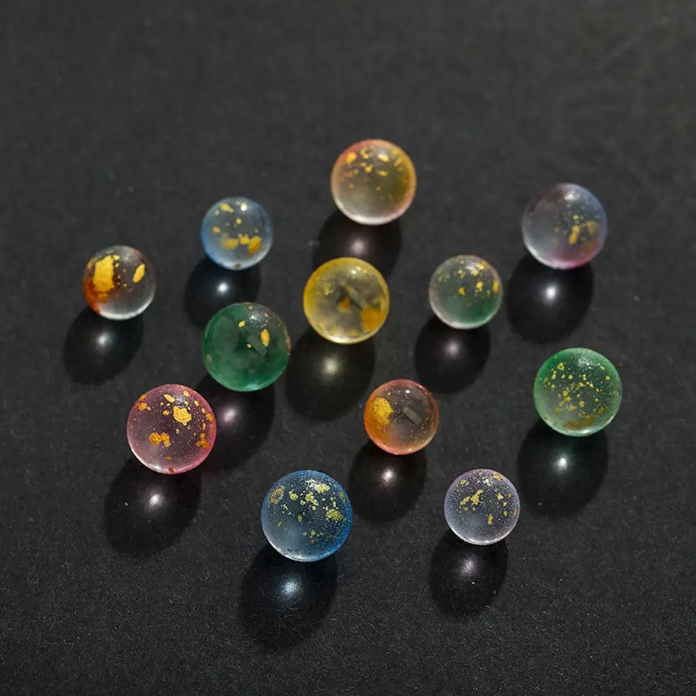 10Pcs 12mm Colorful Luminous Glass Ball Small Marbles Home Vase Fish Tank Decor Toys DIY Handmade Materials Jewelry Accessories