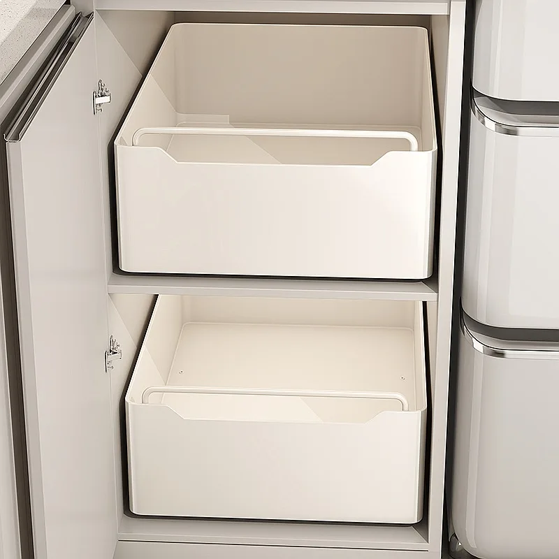 Kitchen Pull Out Storage Rack Cabinet Drawer Organizer Sink Deep Cabinet Narrow Gap Pull Basket Storage Box