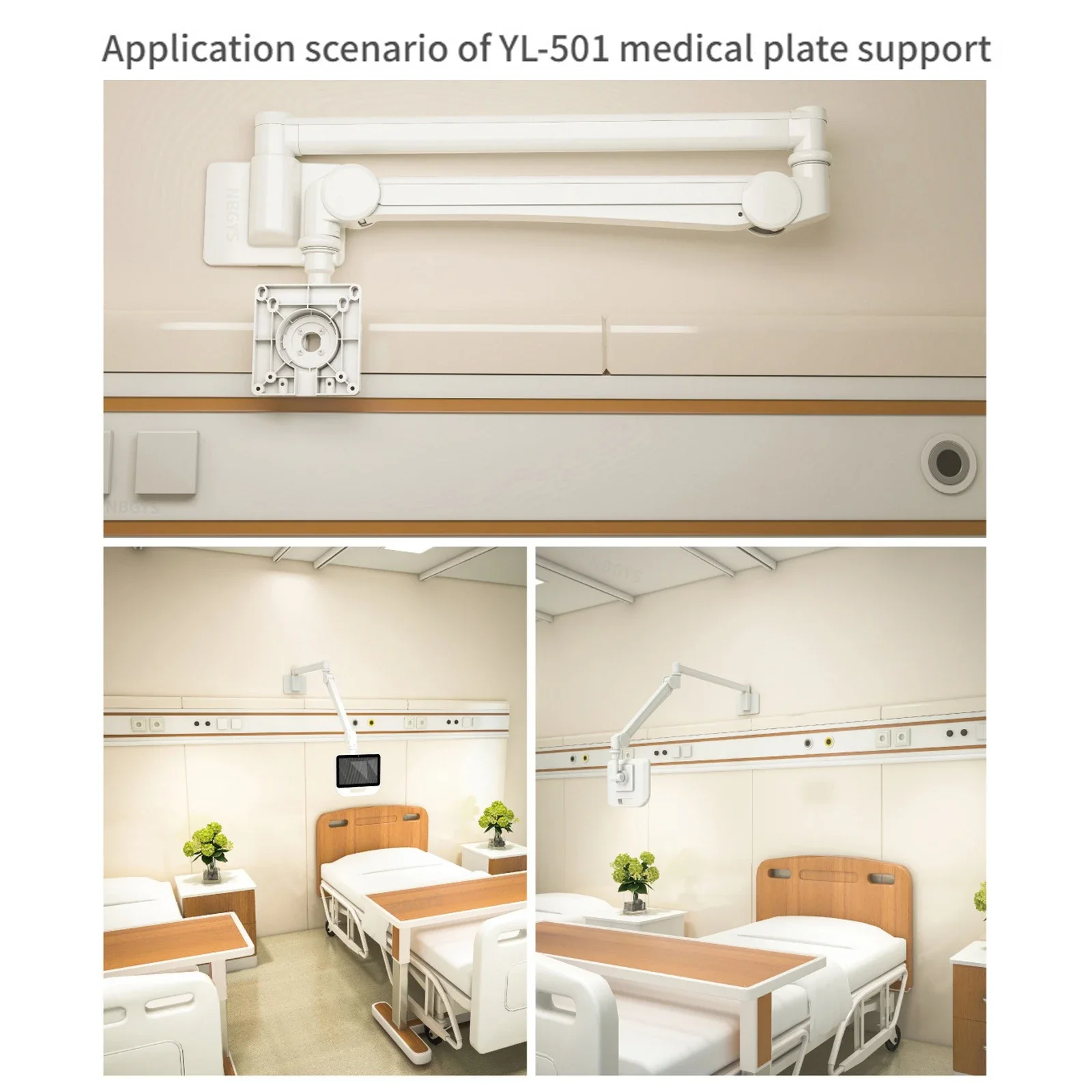 Suporte de tela plana, Smart Ward Hanger, Push Frame médico, Smart Care System Hanger