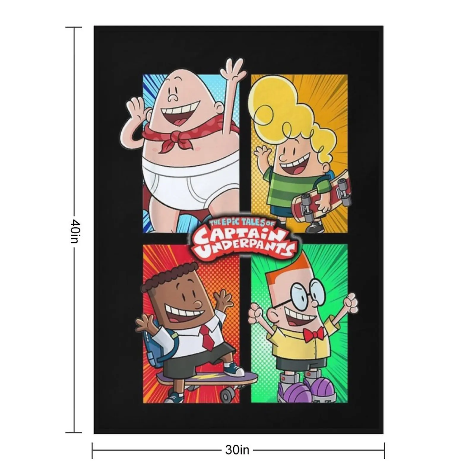 Birthday Gifts Captain Underpants The First Epic Movie 4 Square Friends Throw Blanket Cute Sleeping Bag Bed Blankets