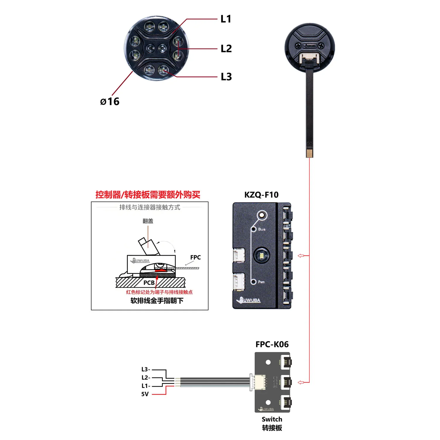5V LED Spotlight Lamp Plastic Hoofd Lamp voor DIY TAMIYA 1/14 RC Tractor Truck 770S R620 Crawler Off road Auto Graafmachine Kipper