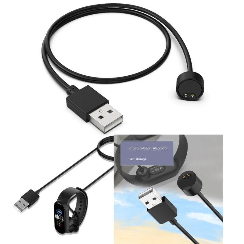 For MiBand 5 6 7 Bracelet Charging Cable M5 M6 M7 Bracelet  Charging Wire Charger 55cm/21.65in