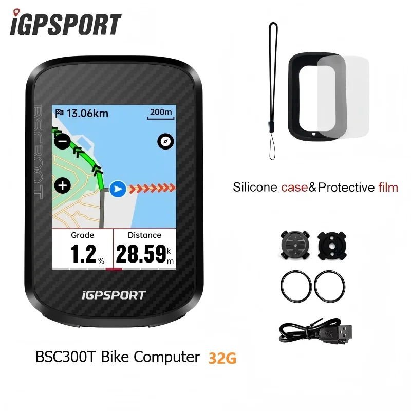 iGPSPORT Touch-screen BSC300T 32g Weather GPS Bike Computer Global