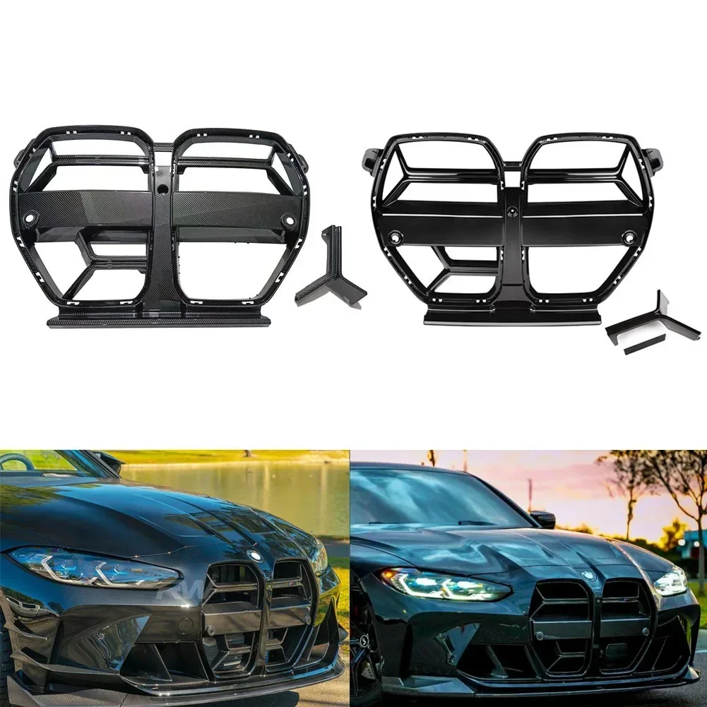 Carbon Printed Front Radiator Vent Bumper Grills Facelift Racing Grille Fit for BMW G80 M3 G82 M4 CSL Grill 2021+