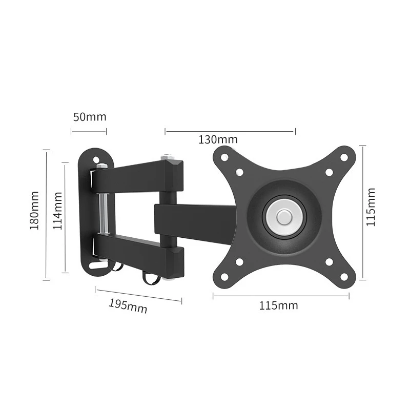 Uniwersalny regulowany uchwyt ścienny do telewizora Uniwersalny obrotowy uchwyt do telewizora do płaskich paneli monitora LCD LED 14-32 cali