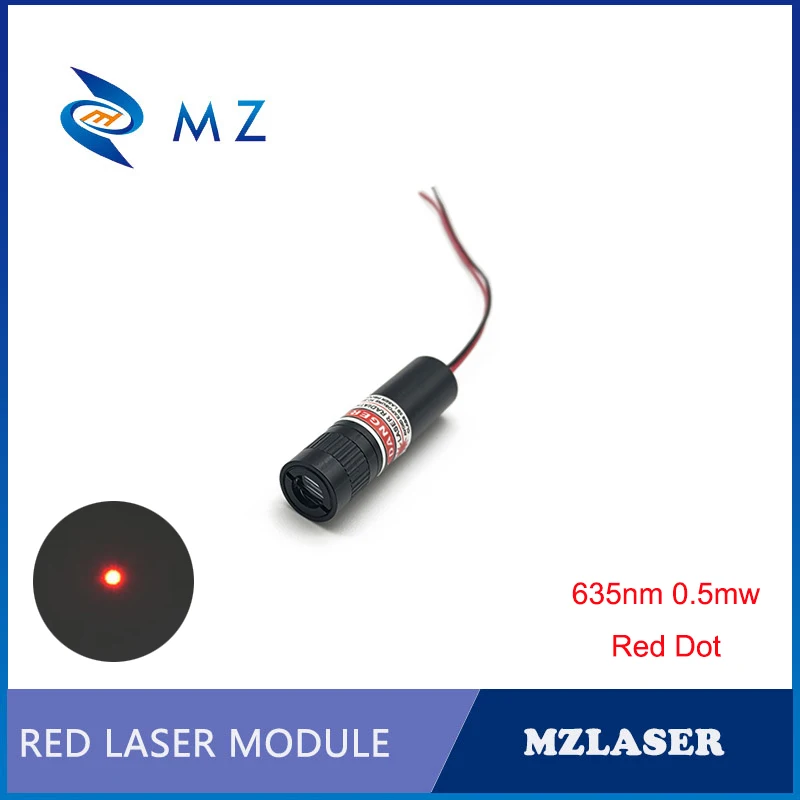 Hot Selling Compact Adjustable Focusing 635nm 0.5mw Lower Power Class I 3V 5V 12V 24V Red dot Laser Diode Module Industrial