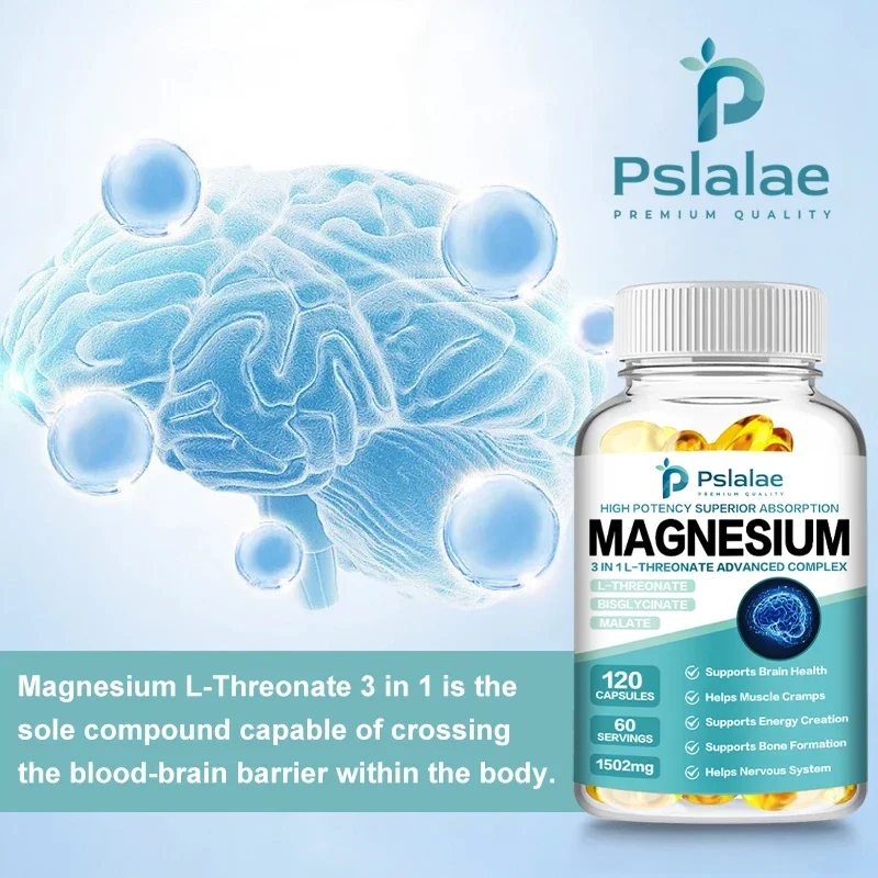 3-in-1 L-Magnesium Threonate Advanced Complex - for Brain Health, Better Sleep, and Stress Relief