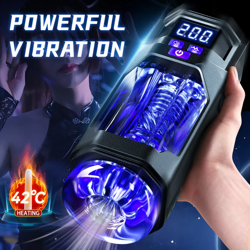 Automatic Male Masturbator Cup Powerful Vibration Vagina Blowjob Pussy Masturbation Sex Toys for Men Goods for Adult Machine