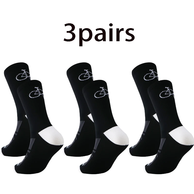 3 pairs of professional MTB cycling socks for foot protection, breathable and sweat wicking cycling socks