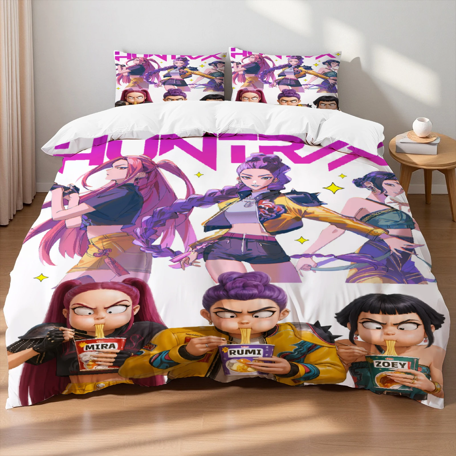 

Rumi Demon Hunters K-pop Girls Boys Group Printed Coreless Duvet Cover Multi Size Bedroom Dormitory Holiday Bedding Decoration