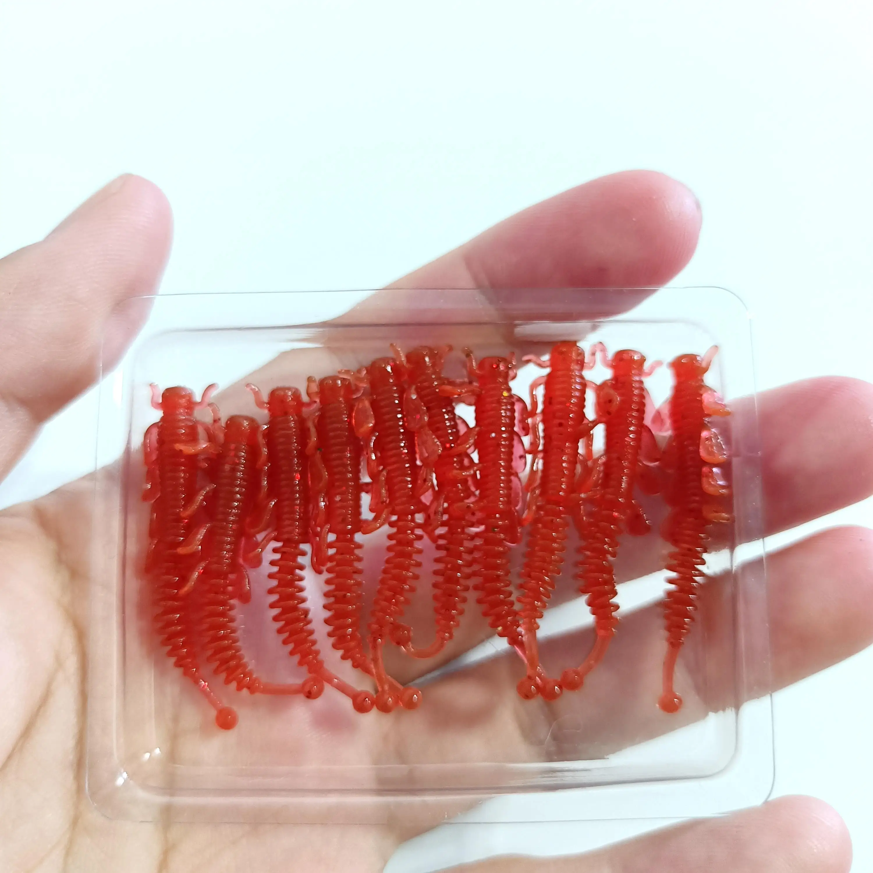 DUODUOYU 20PCS NEUE TPE Mini Weichen Wurm Angeln Locken 0,35g/40mm AJING Rockfish Künstliche Köder bass Silikon Angelgerät