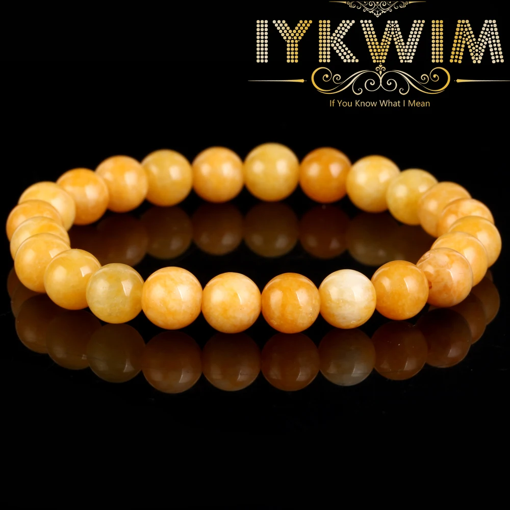 Natural Stone Bracelet Yellow Ambers Jades Beads Jewelry Gift For Men Magnetic Health Protection Women 6 8mm