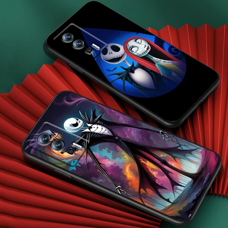 Fun Nightmare Before Christmas For Xiaomi Redmi 9A 9C 9AT 10C 9 9T 10 12C 13C A3 12 K60 A1 K50 K40 5G Black Soft Phone Case