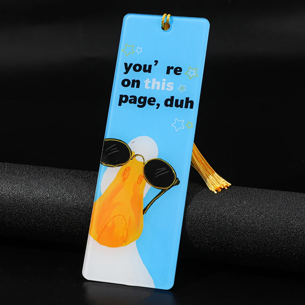 

Cute bookmark reading accessories, goose bookmark gifts for girls and boys, fun prank bookmarks for book lovers, bookmark gifts.
