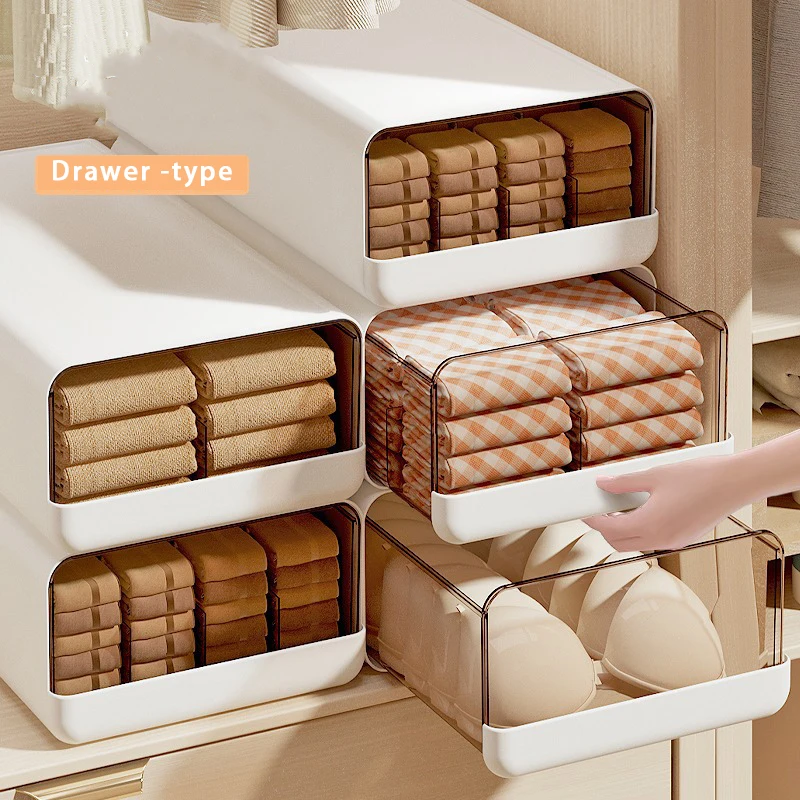 

Sock Storage Drawer Wardrobe Organizer Bra Underwear Organizer Drawer Durable Large Capacity Clothing Storage Box Save Space