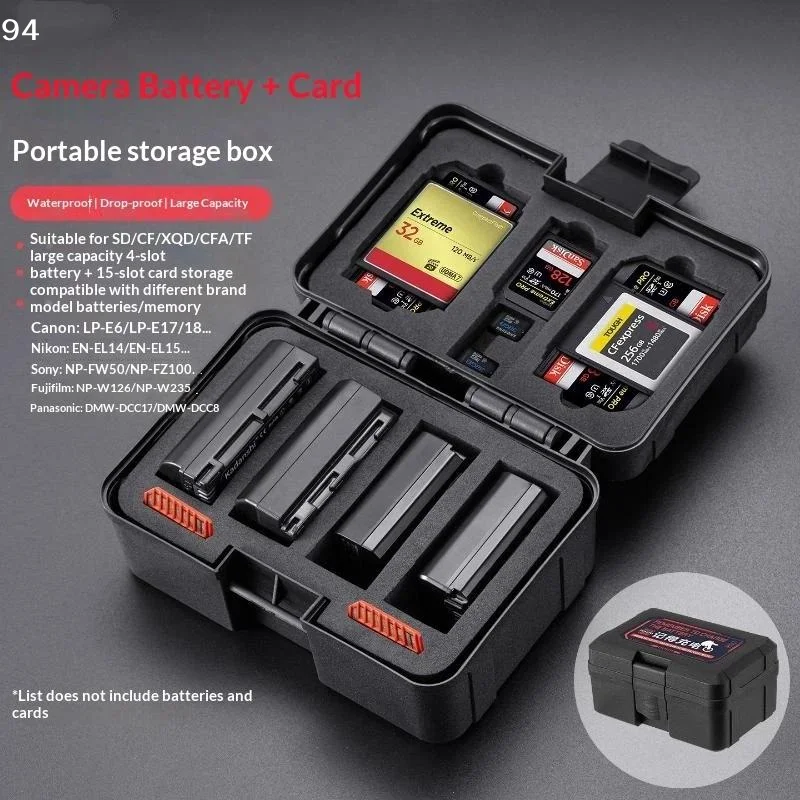 1Pcs Waterproof Storage Box Portable Camera Battery Case Memory Card Organizer Holder For NP-FZ100 BatteryNF stationery