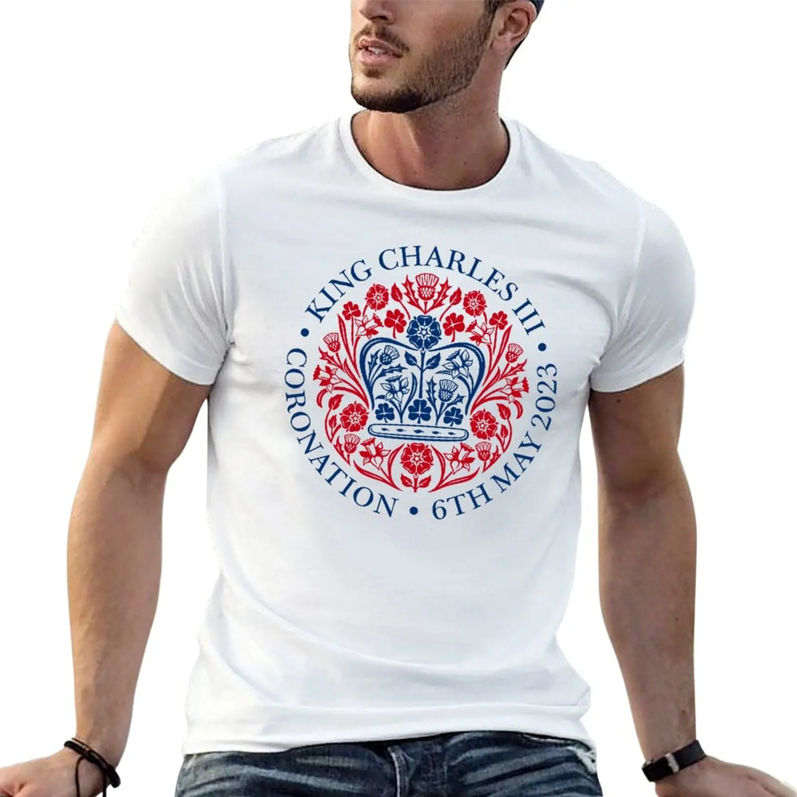British King III Charles Memorabilia Kings Coronation May 2023 T-Shirt Soft Lightweight Cotton T-Shirt