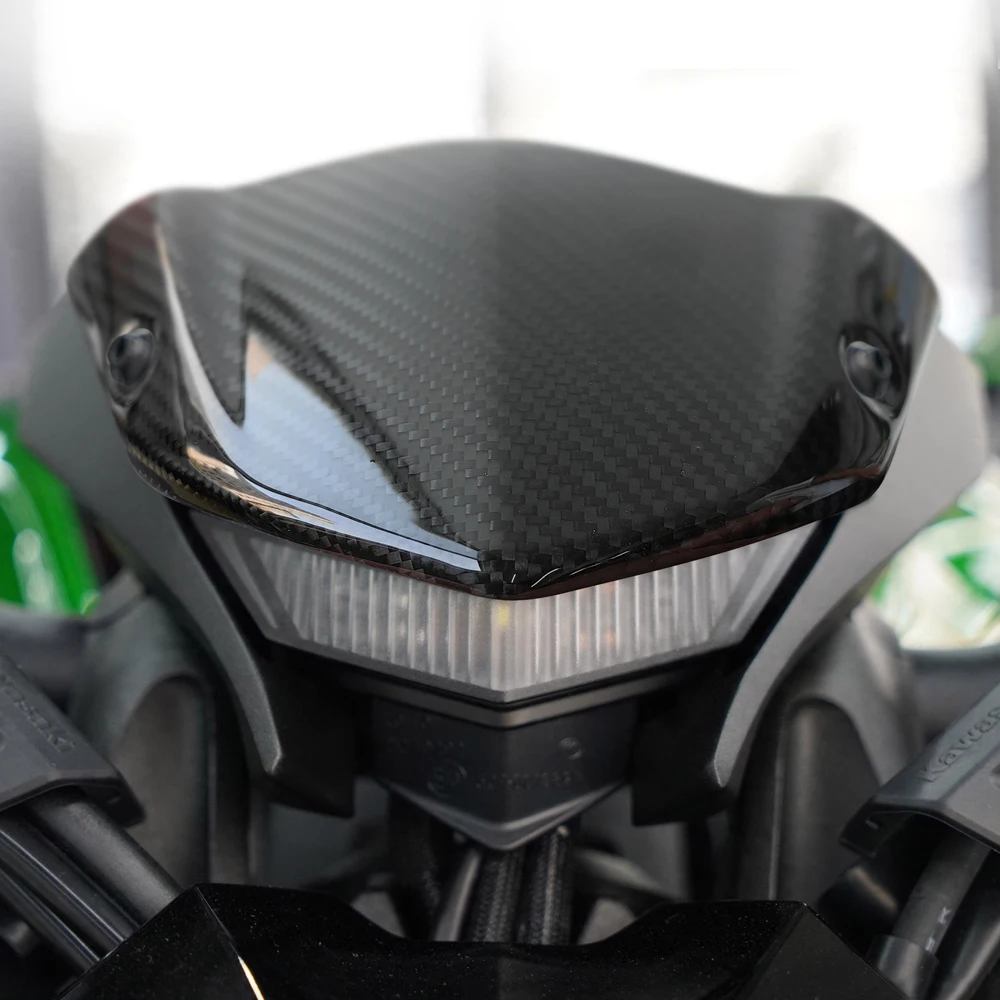 Carbon Fiber Motorcycle Windshield Fairing Trim Cover for Kawasaki Z1000 2014-2022 Custom Fit Aesthetic Enhancement