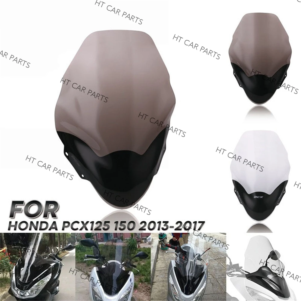 

For Honda PCX125 PCX150 2013-2017 Motorcycle Accessories High Windshield Windscreen PCX 125 PCX 150 2013 2014 2015 2016 2017