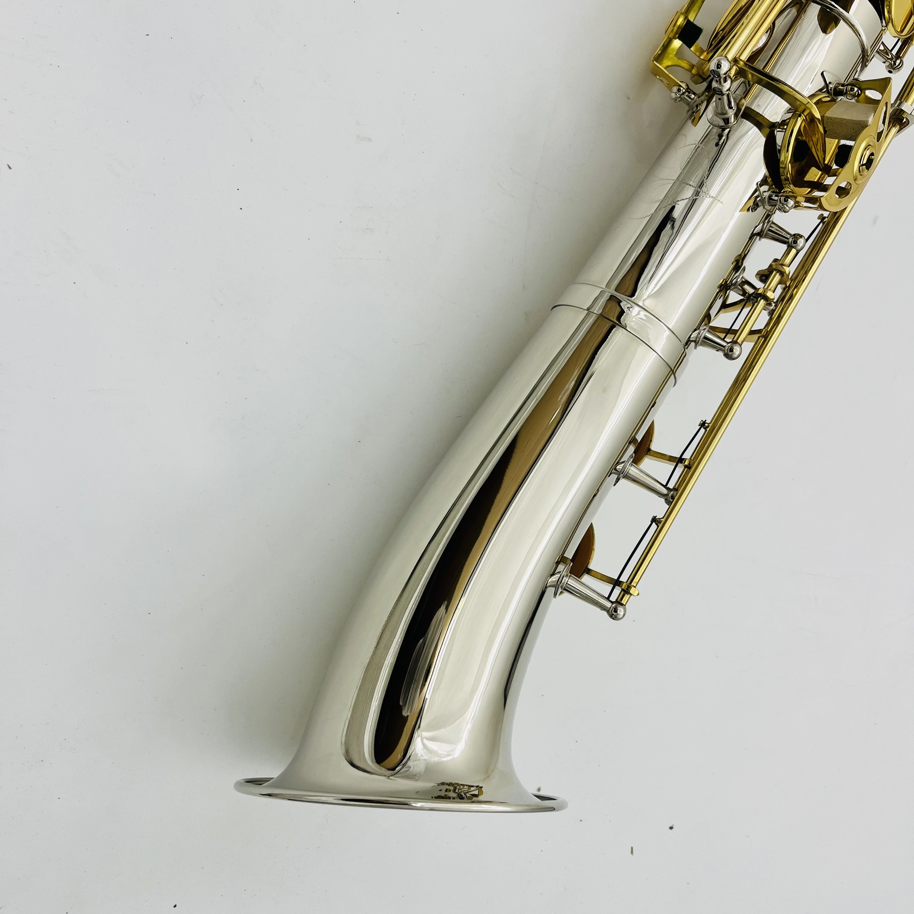 New Arrival Alto Saxophone Straight Tube Brass Plated Eb Tune Professional level performance With Case Sax Accessories