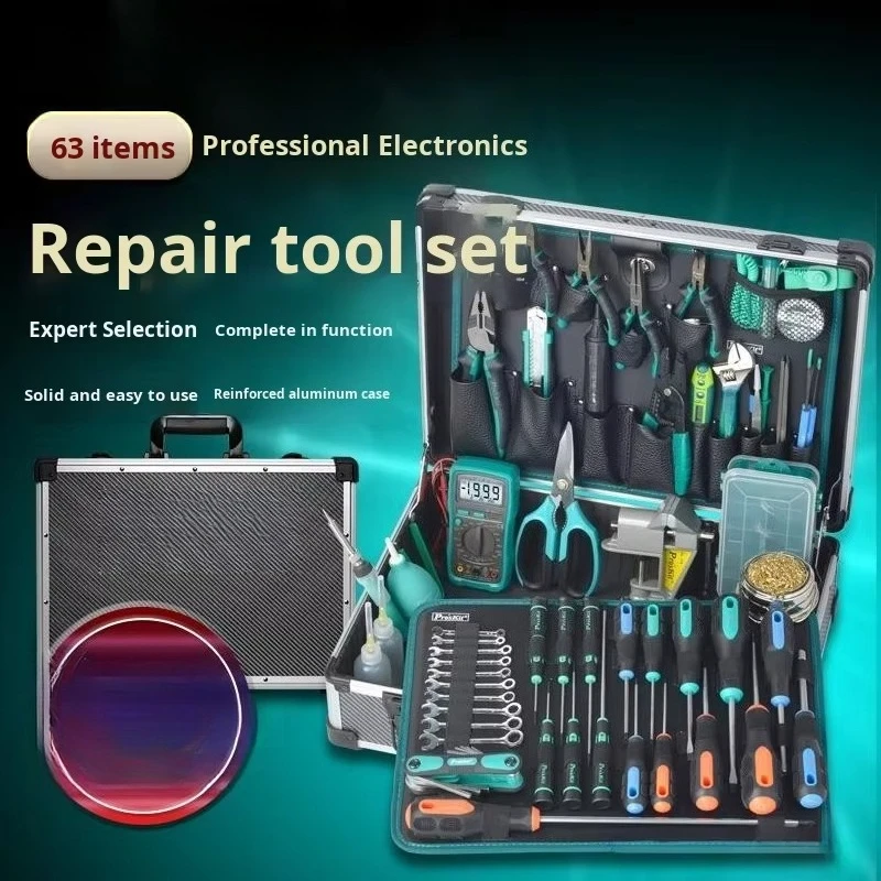 Profesjonalny zestaw narzędzi elektrycznych PK-1900NH, lutownica, nożyczki, etui do naprawy instrumentów