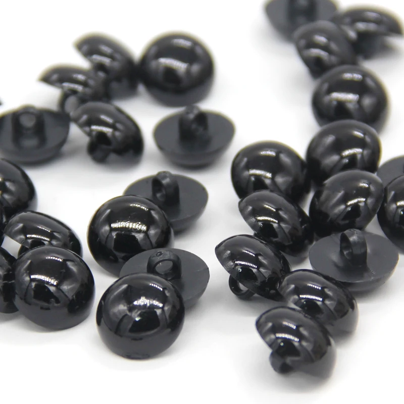 HENGC 50pcs 10/11/12/15mm Black Safety Eyes Buttons For Needlework Shirt Coat Blazer Doll Stuffed Toys DIY Handmade Decorations