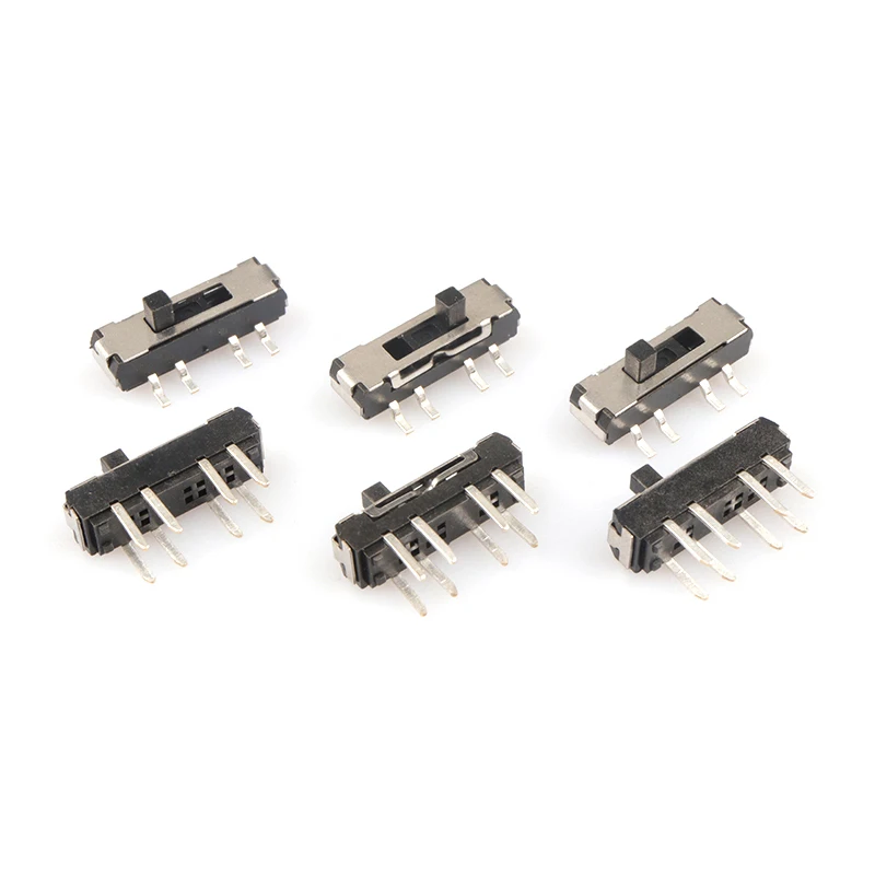 10PCS MSS23D18 toggle switch side slide switches MSS-23D18 8PIN 2P3T DPTT MSS-23D19 handle 2mm 3mm 4mm DIP SMD