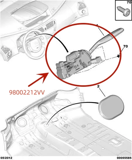 96811352XT 2400FN 98002212VVSuitable for Citroen C4 Picasso speed control lever C4 B58 B78 Shift lever Gear switch selector knob