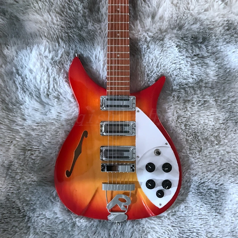 

High-quality 325 electric guitar, half-empty F-hole guitar, bright fingerboard, 527 chord length, R bridge, postage