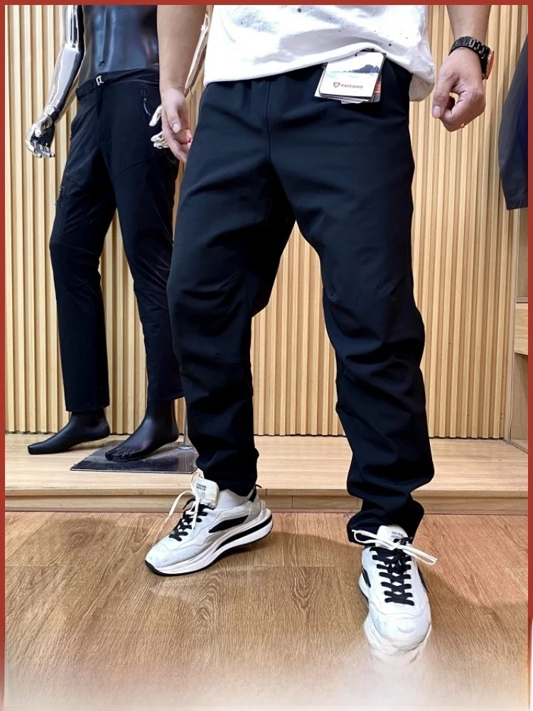 

Warm Fce Outdoor Men's Soft ell Pants Winter Hiking Casual Trousers Tech Thermal Reheating Waterproof Straight Leg Pants