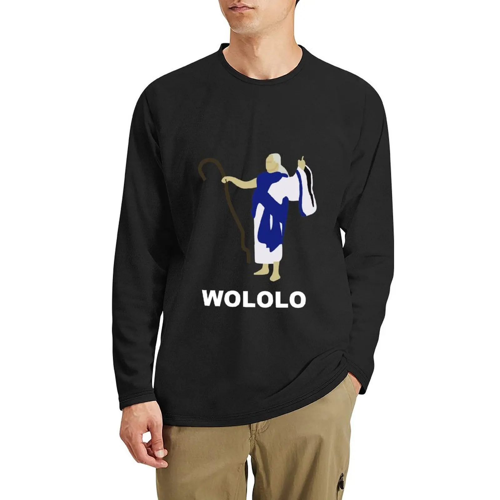 

Wololo (Blue) Long T-Shirt Oversized t-shirt tops korean fashion sublime t shirt sweat shirts, men
