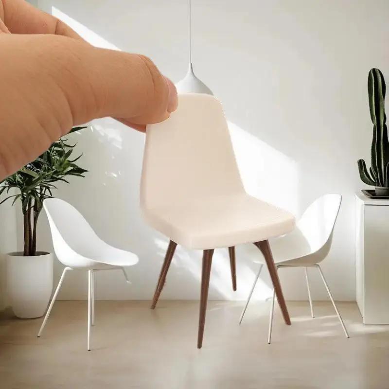 1/12 스케일 인형집 시뮬레이션 의자; 미니어처 인형집 장식 장난감; 마이크로 장면 구성 액세서리