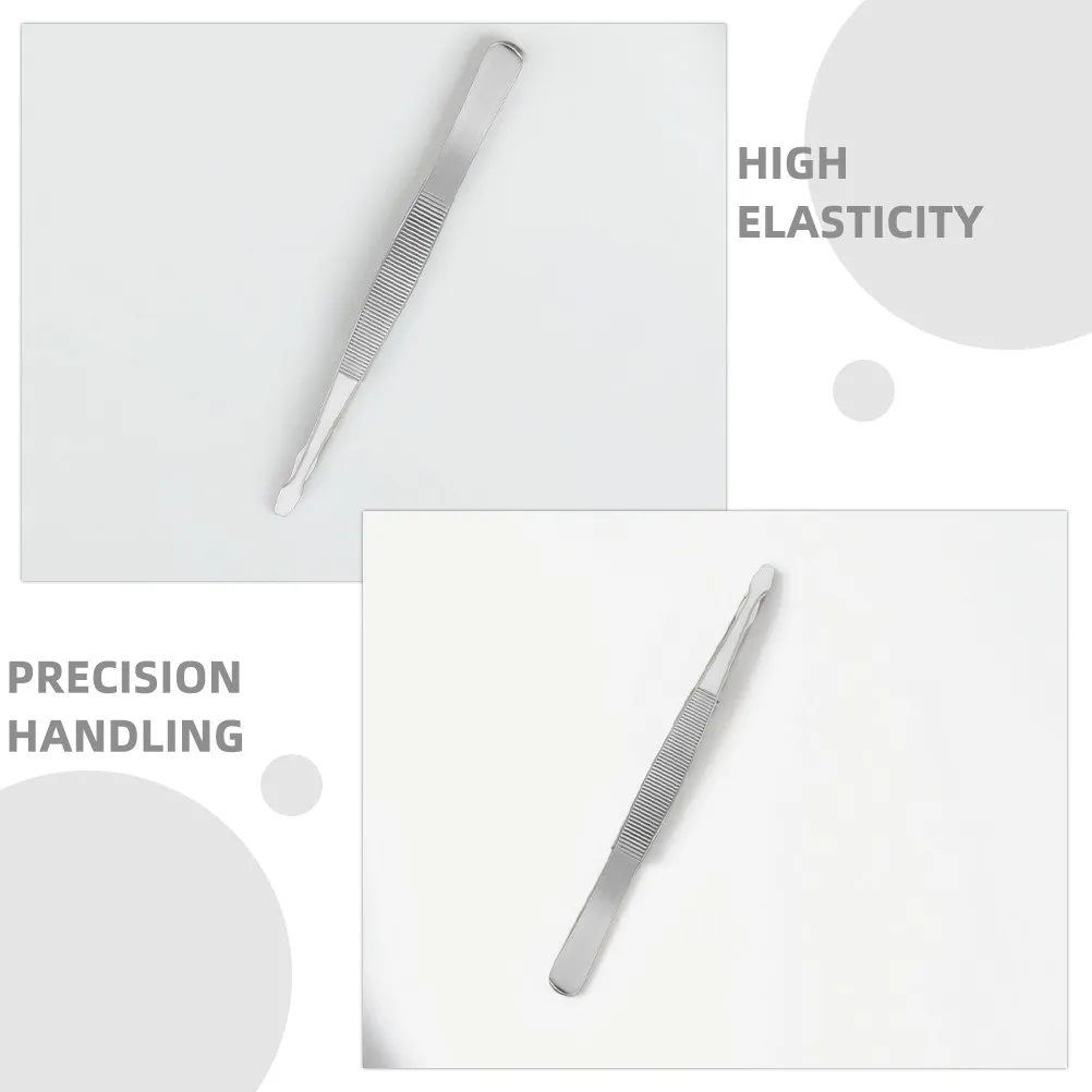 2Pcs Precision Stamp Tweezers Stainless Steel Philately Collecting Tools Anti Static Flat Tip for Delicate Stamp Handling and - view 3