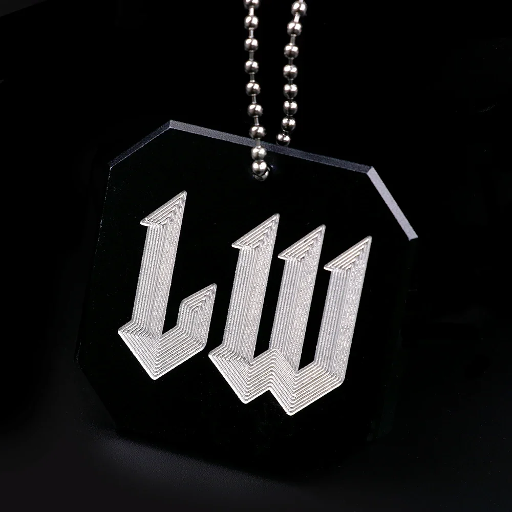 LW شعار معدني مقبض ناقل حركة السيارة علامة حلقة رئيسية شارة داخلية #6