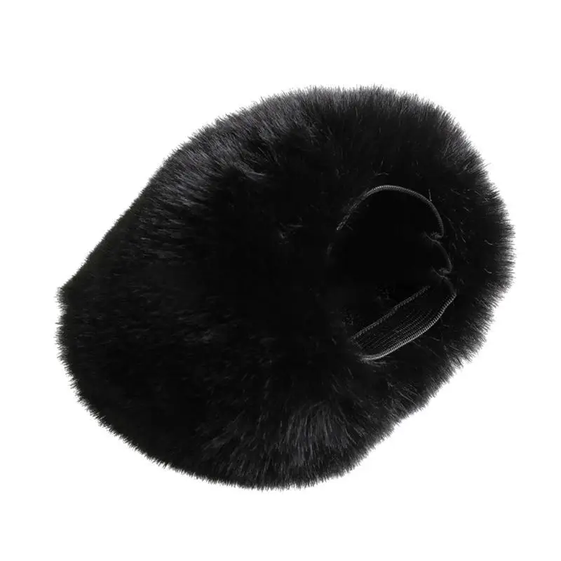 652F Professional Condenser Microphone Windproof Protector, Soft Furry Windscreen Noise Cancelling for Clear Sound Captures