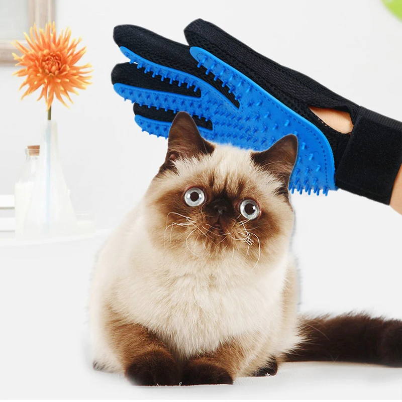 

Pet Combs Dog Cat Grooming Deshedding Brush Gloves Effective Cleaning Back Massage Animal Bathing Hair Removal