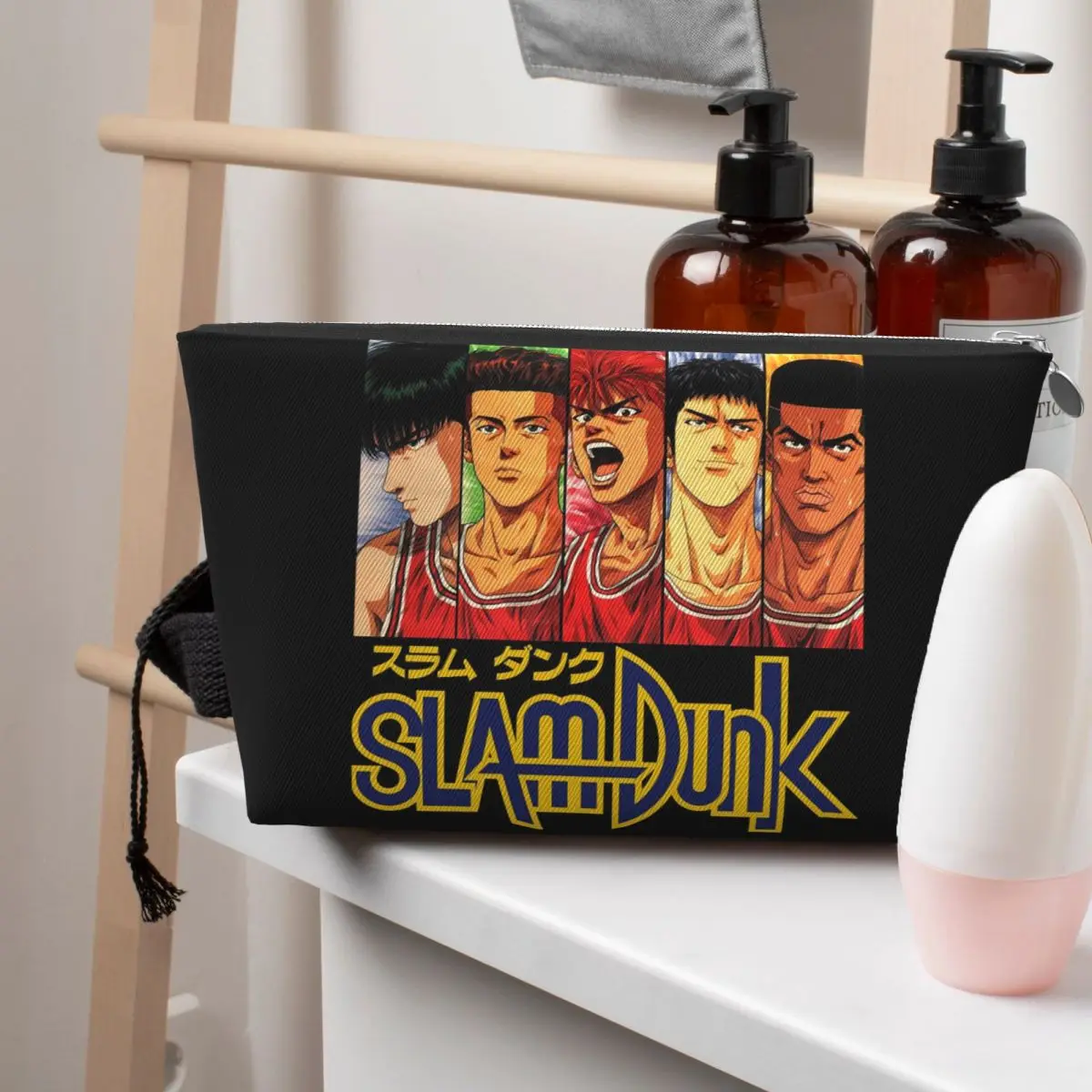 

Sakuragi - Slam Dunk Rukawa Kaede In Action Women Cosmetic Bags Travel Makeup Organizer Pouch Toiletry Storage Dopp Kit Case