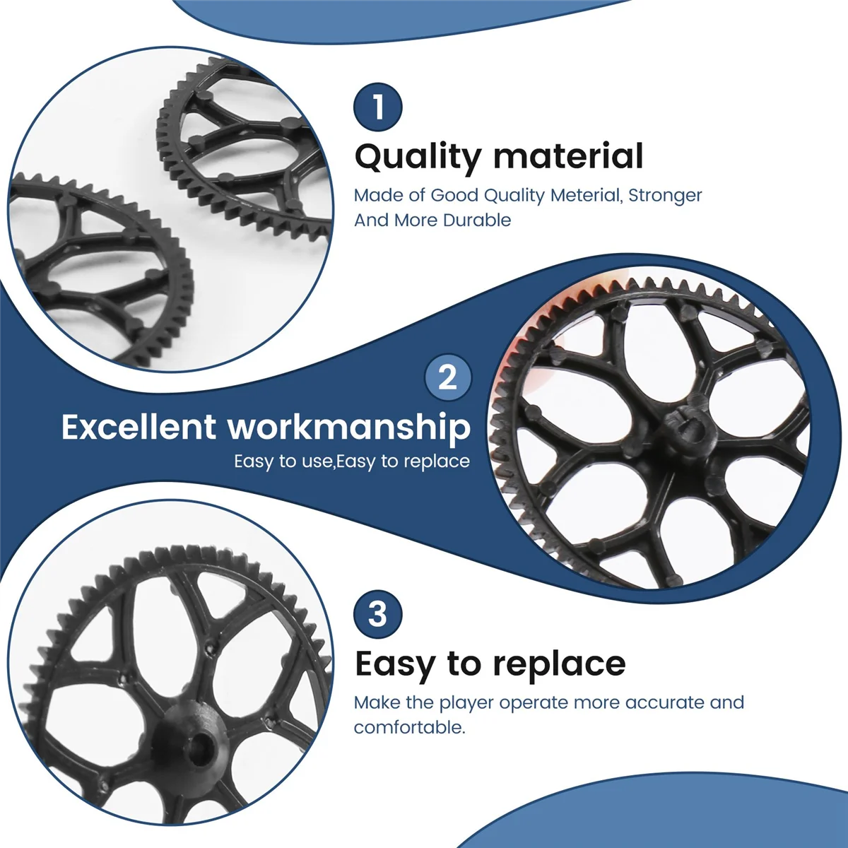 ACKOR 10 Pz Ingranaggio Principale per WLtoys V911S V977 V988 V930 V966 XK K110 RC Elicottero Aereo Drone Pezzi di Ricambio Accessori