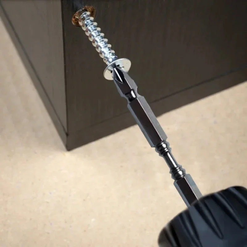 1 pz durezza anelli magnetici singoli e doppi magnetici 65MM cacciavite a testa incrociata Bit cacciavite elettrico a doppia testa
