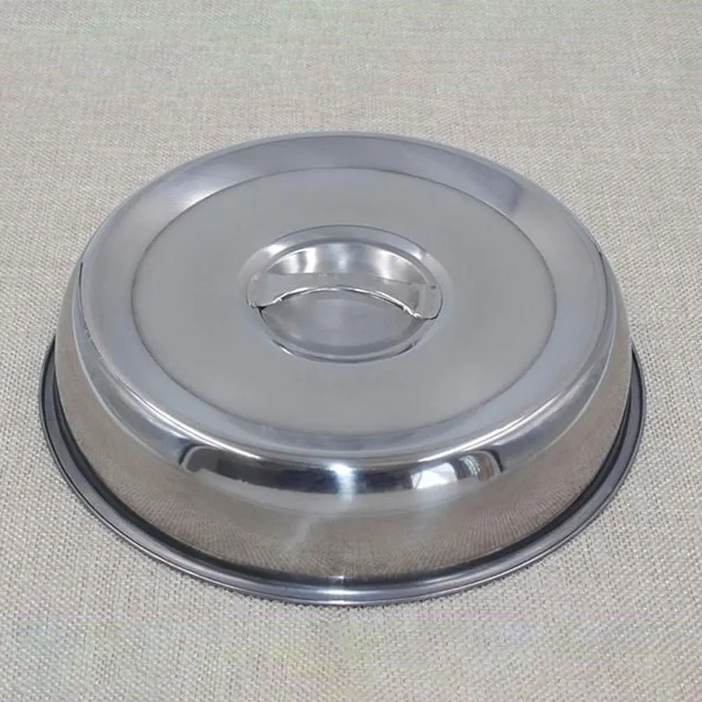 

Round Steel Pot Lid 22cm BBQ Steak Cover Stainless Food Protective Dome Kitchen Meal Lid Household Cookware Part