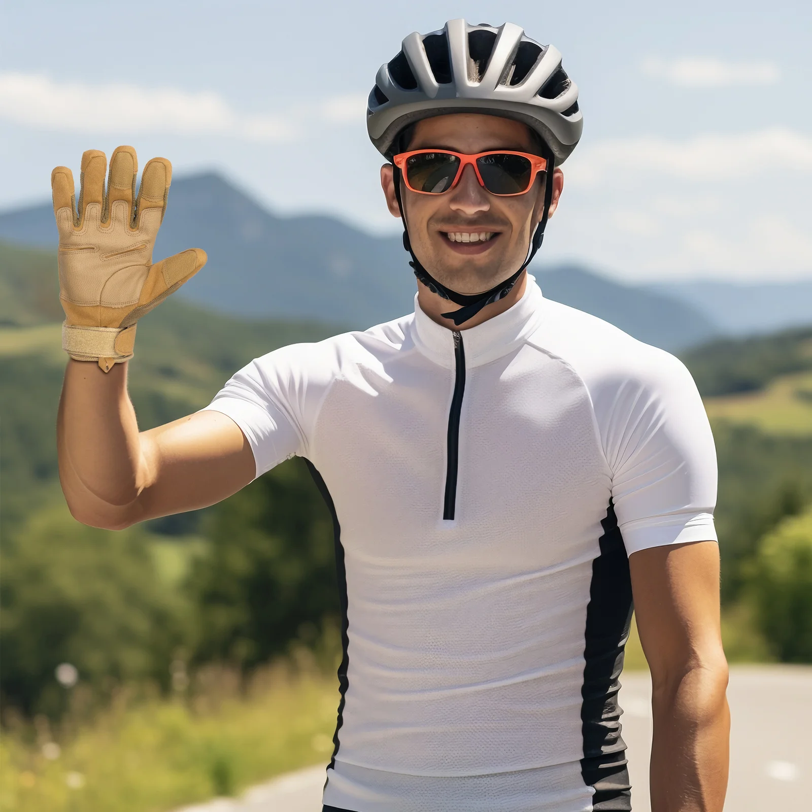 

1Pair Gloves for Men Impact Resistant Outdoor Utility Work Safety Riding Motorbike Atv Camping Full Finger Thickened